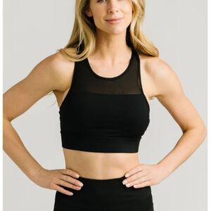 Zyia Active Women's Size Small Black Black All Star Sports Bra EUC